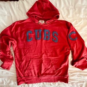 ’47 Brand Chicago Cubs Red Pullover Hoodie Sweatshirt Men’s Large MLB